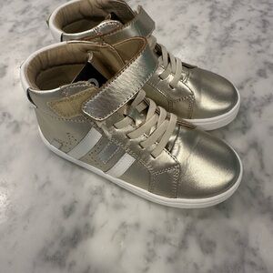 Old Soles Metallic Silver Kids Sneakers